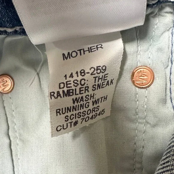 Mother Superior NWT The Rambler Sneak Running With Scissors Embroidered Size 24